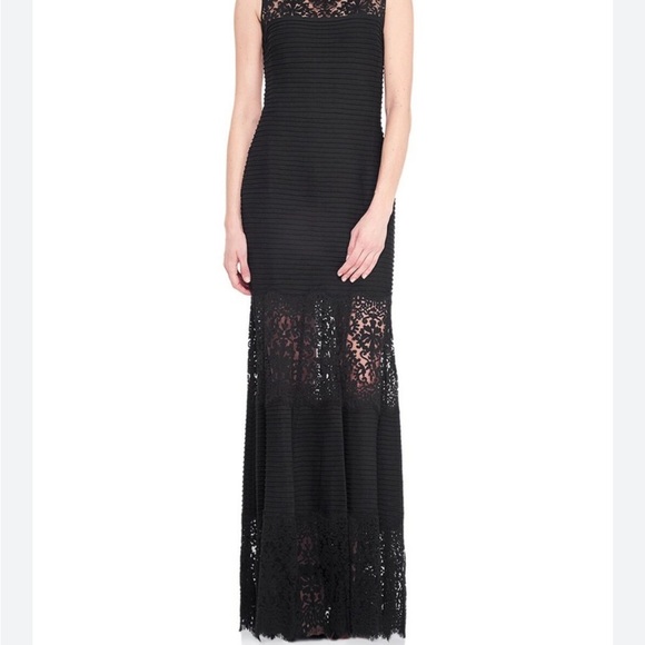 Tadashi Shoji Black Lace Maxi Dress - Picture 1 of 4